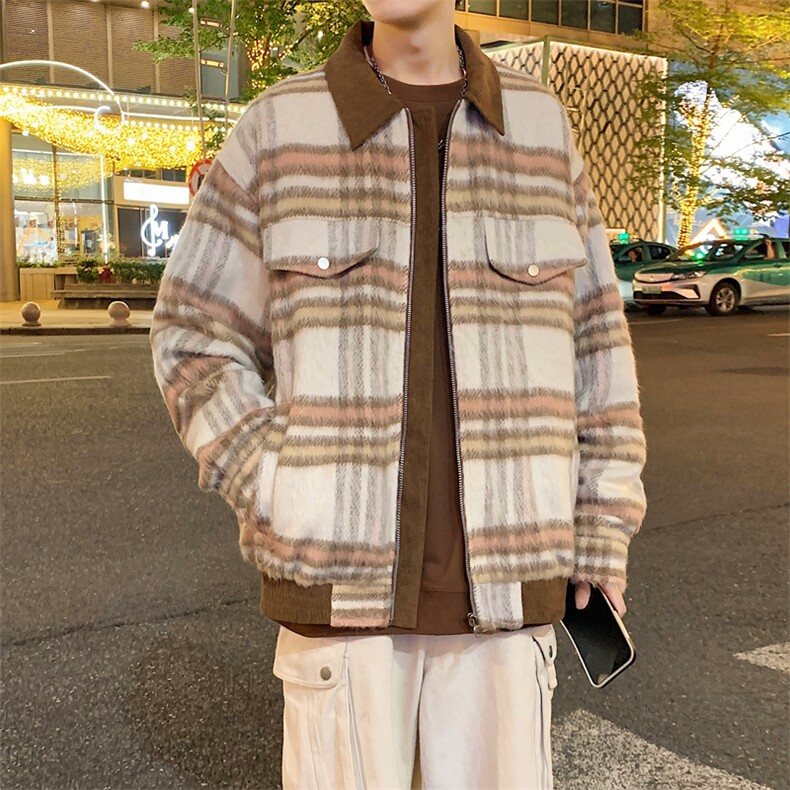 夜景小香风格子大衣男冬季复古潮牌韩系呢子外套F1237特P90，女装短外套，星座309（原A406）