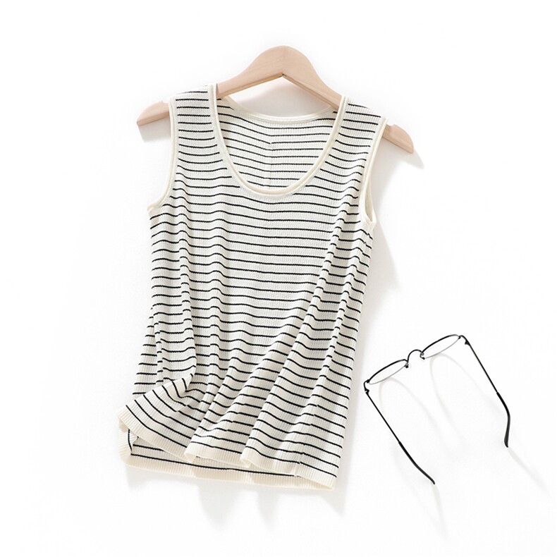 新款针织背心女精纺夏季薄款纯色无袖打底衫吊带内搭上衣背心，女装背心吊带，东远绒业