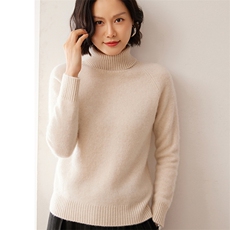 2025秋冬新款女士7针双股插肩高领羊绒衫，女装羊绒衫，拓驰羊绒