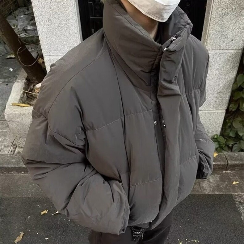 冬季新品加厚保暖棉衣时尚潮牌简约立领棉服男士宽松外套,男装棉衣,星座506A