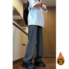 加绒加厚西裤男女秋冬季阔腿直筒宽松休闲裤垂感西装裤K2666/P54，男装休闲裤，星座506