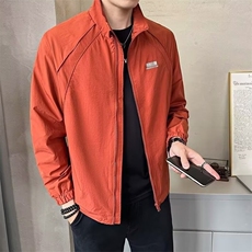 新款休闲男士立领户外夹克春秋时尚潮流百搭修身痞帅上衣外套，男装夹克，星座1013