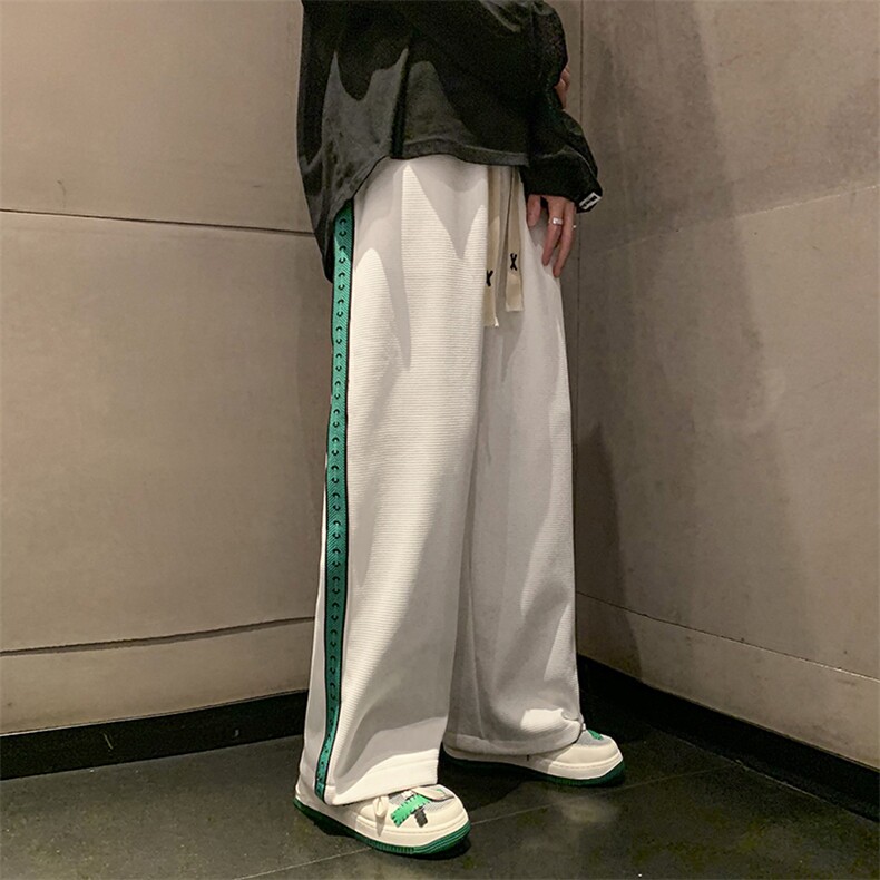 2025秋冬新款港风宽松休闲直筒抽绳松紧腰男装休闲裤DM171-P50,男装休闲裤,电商D321-1