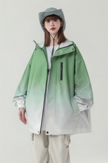 1中性风山系防水冲锋衣渐变色夹克女聚酯纤维JK77088P85控128，女装短外套，星座226-2