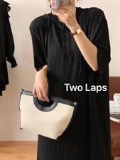 夏季新品：韩版原单冰丝压绉连衣裙，女装连衣裙，TWO LAPS