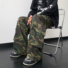 迷彩工装裤男春秋高街vibe裤子潮牌大码直筒裤XZ514-2-K1556-P73，男装工装外套，星座514-2(原B239)