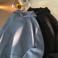420克抖音品质大码宽松麂皮绒连帽卫衣W702-P38货足10色，男装卫衣，星座716-1