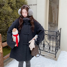 新款2C0281036P290K39870,毛连帽双面尼，女装羊绒大衣，2C028