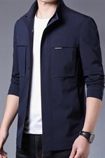 2023秋季新款中年男士上衣长袖外套商务休闲时尚百搭立领夹克，男装夹克，电商B212（原钱塘6029）