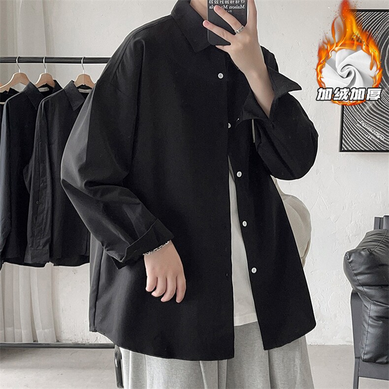 2025HC21342加绒港风大皂大码简约加绒衬衫M-5XHC24970-特P30，男装衬衫，电商A022
