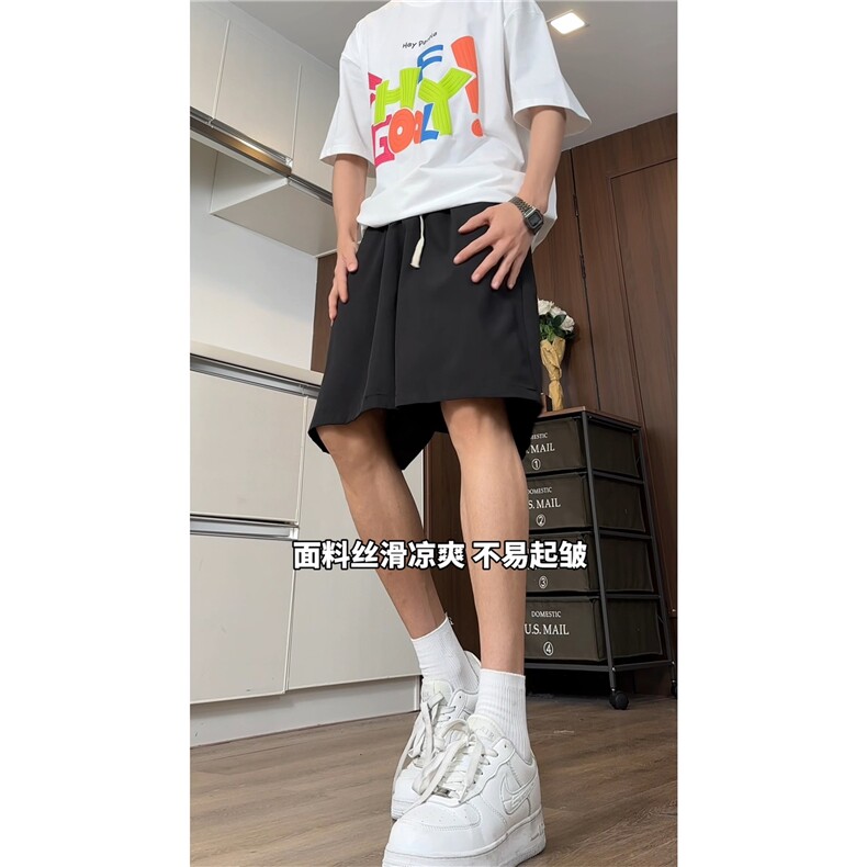 夏季休闲冰丝短裤宽松版透气五分裤A061-AD00214-特P20,男装休闲裤,电商A061