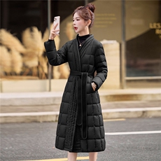 现货2025双面羊毛拼接可拆卸连帽门襟90白鸭绒优雅中长款羽绒服，女装羽绒服，卡杰菲