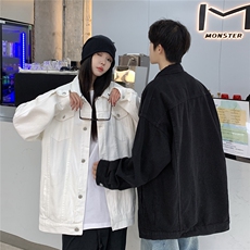 2025新款抖音品质男士宽松纯色情侣休闲水洗外套上衣N961/P85，女装短外套，星座202