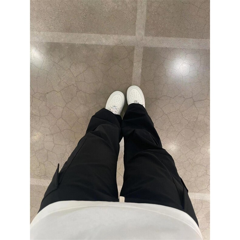 【网图】黑色速干工装裤男款夏季大口袋美式机能裤子KZ28WW-特P48图片