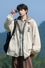JK853-P75秋季新款大码灯芯绒假两件夹克外套，男装夹克，星座109