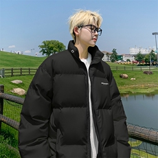 冬季新款短款简约字母印花休闲百搭立领面包服DT2659-TP5098，男装棉衣，电商A102