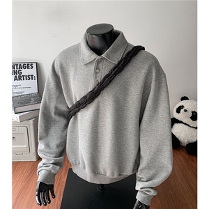 主推POLO衫卫衣秋季翻领卫衣cleanfit长袖T恤衫男装外套D464特P38图片