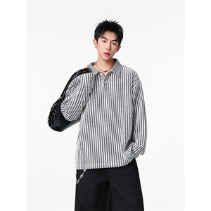 加绒加厚卫衣千鸟格长袖t恤polo打底衫504-T503-特P28（加绒P33）