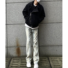 高街复古水洗浅色微喇牛仔裤男潮牌vibe痞帅直筒长裤NK6096，男装牛仔裤，星座1116A（原606A-3）