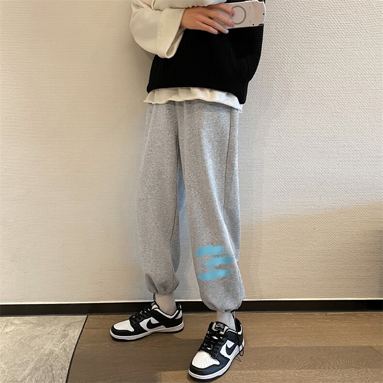 KZ05-P30港风休闲裤男宽松直筒束脚抽绳长裤男装潮牌,男装休闲裤,电商B367