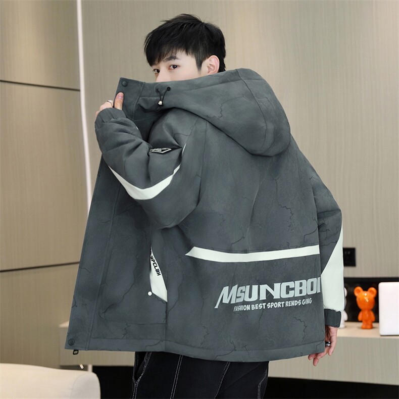 加绒加厚连帽夹克男秋冬时尚潮流加厚棉衣男外套MY651-P88,男装夹克,星座310B-3
