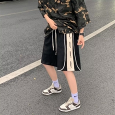 条纹休闲短裤男士夏季潮牌潮流中裤港风宽松T162-P32，男装休闲裤，星座1109-3