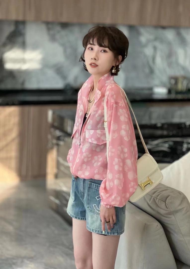 气质短款花防晒衣,女装其它,L·H·X