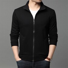 开衫卫衣中年男士立领外套中老年春秋季休闲运动服爸爸装衣服上衣，男装卫衣，电商B212（原钱塘6029）