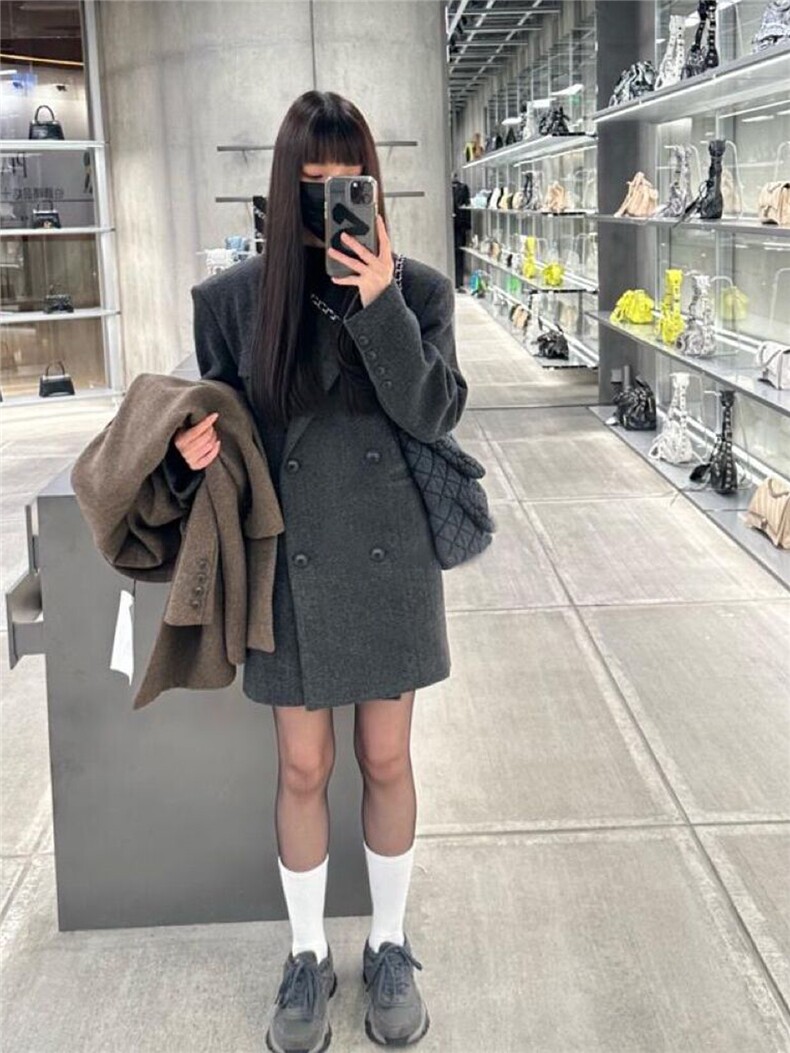 西装毛呢大衣女秋冬2025新款高级感短款外套呢子赫本风606p90k158,女装毛呢外套,浙宝318