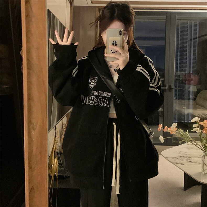 复古设计感小众华夫格插肩袖卫衣外套女春秋2025新款C817-P100,女装短外套,星座911-2(原星座613-2）