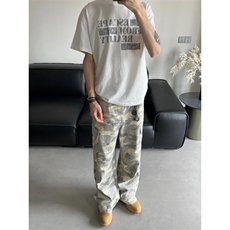 【有货】美式复古迷彩裤男款春秋潮牌痞帅炸街裤子B0013LL-特P60，男装休闲裤，星座1007（原301D）