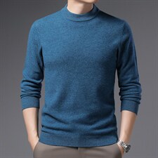 休闲商务纯色毛线衣中年男厚纯毛衣爸爸装保暖线衣XXXX6815-P150,男装针织衫/毛衣,电商B212（原钱塘6029）