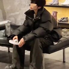 美式复古短款pu皮棉服男冬季棉衣防寒面包服外套MY258直播，男装棉衣，星座1904A