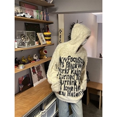 【有货】DA731-P60美式字母提花连帽毛衣休闲潮宽松型长袖冬季，男装针织衫/毛衣，星座603-2