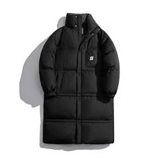 1白底美式复古潮牌中长款大码M-5XL过膝羽绒服男77930P258控378，男装羽绒服，星座226-2