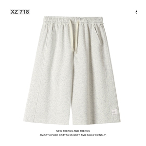 休闲时尚男生夏季宽松弹力五分裤绣标直筒运动短裤 XD1712特批35图片