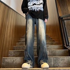23秋直筒拼接解构vibe高街牛仔裤XZ603-K724-P60控78，男装牛仔裤，星座603