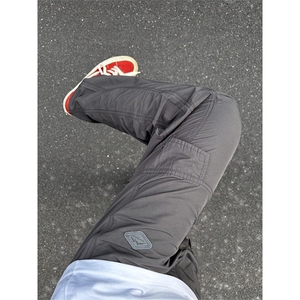 灰色多口袋速干工装裤男款夏季冰丝凉感裤子直筒宽松休闲裤图片