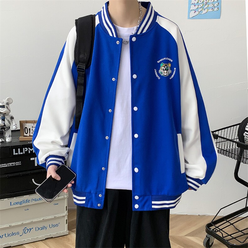 春装新品港风青少年2023开衫夹克印花棒球服休闲外套男士968-P60,男装夹克,电商A441-1