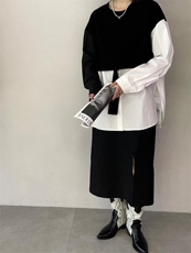 雷洛奇丽—秋装拼接衬衫，女装衬衫，雷洛奇丽