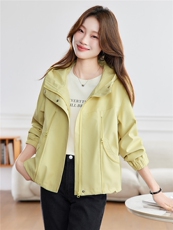 现货！2026年春季休闲外套女时尚显瘦，女装短外套，沐七七