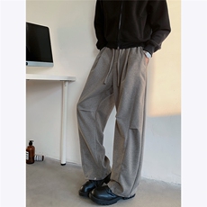 冬季加厚毛呢立体裁剪结构裤可调节弯刀裤宽松休闲裤男士长裤P78，男装休闲裤，电商C306-1