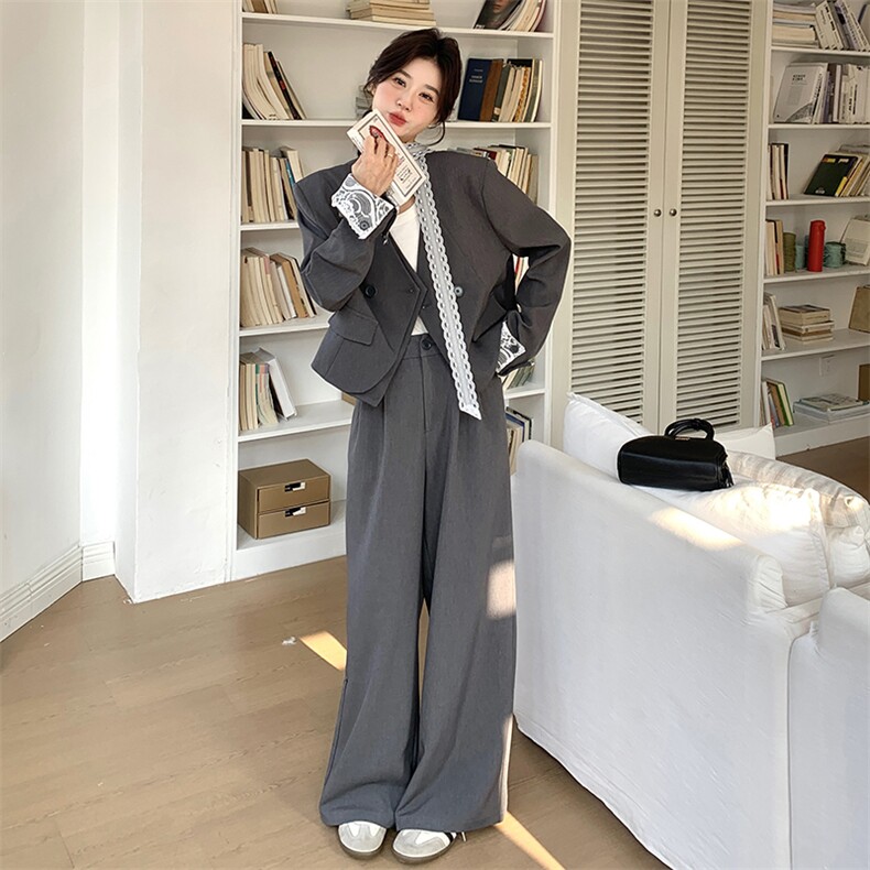 新品面料已下小西装两件套送飘带2C032321P185K258,女装套装/套裙,2C032