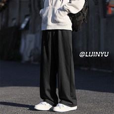 直筒宽松休闲裤男款高街潮牌男生百搭长裤1228特批25加绒特批30，男装休闲裤，星座718-1