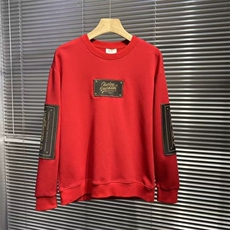 1506-1/W40551/P42复古连帽套头刺绣红色卫衣情侣装抓绒水洗男女，男装卫衣，星座1506-1
