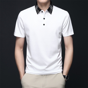 BJ90323男士2023年夏季新款百搭T恤男短袖商务休闲体恤男P75图片