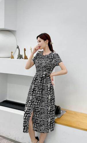 碎花修身显瘦连衣裙，女装连衣裙，天使公主