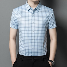 BY387夏季新款男士短袖衬衫无痕衬衣速干商务通勤体恤衫，男装T恤，电商B360