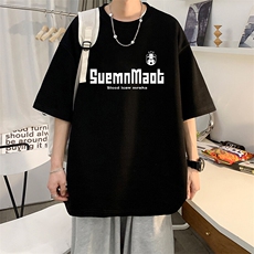抖音得物二开现货220克夏装重磅美式高街宽松短袖t恤MT183，男装T恤，电商A486-1