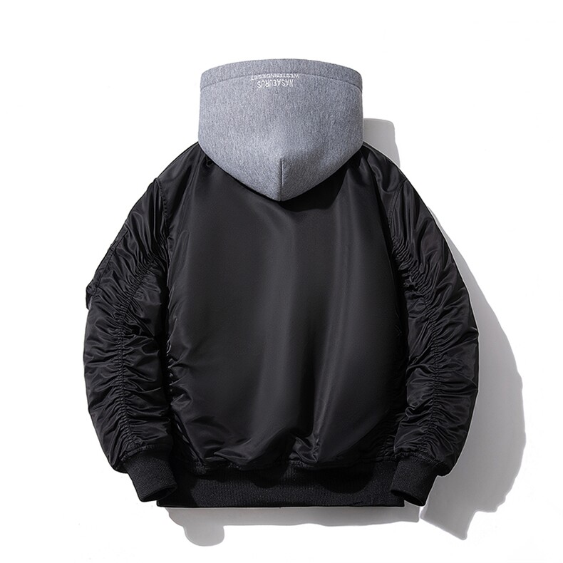 现货4色秋冬带帽情侣外套飞行服外套棉服夹克,男装棉衣,电商A105